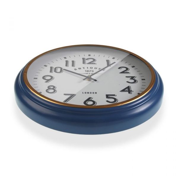 RELOJ PARED METAL AZUL/DORADO - Imagen 3