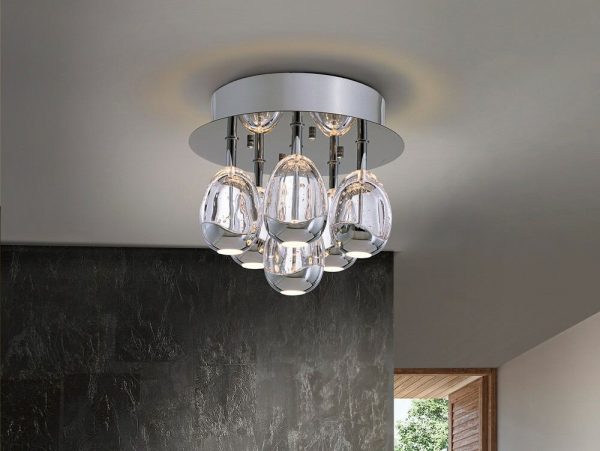 ROCIO PLAFON 6L CROMO DIMABLE 785532 SCHULLER