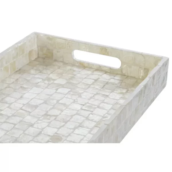 BANDEJA DECORACION SET 2 NACAR 40X30X5 BANDEJA DEC - Imagen 2