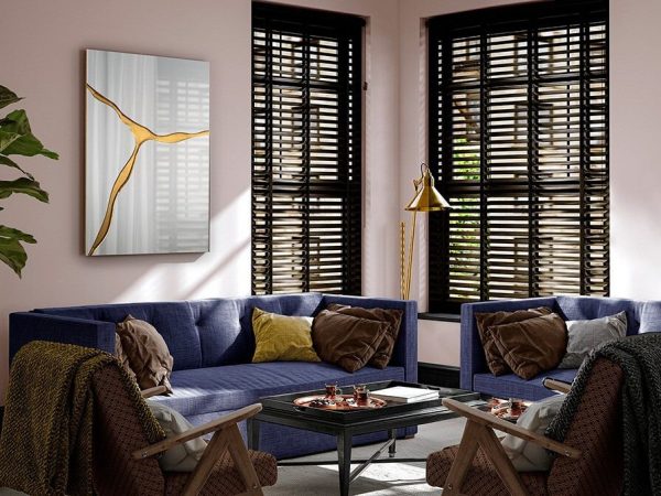 SURCOS II ESPEJO PAN ORO 80X120 SCHULLER 487351 - Imagen 2