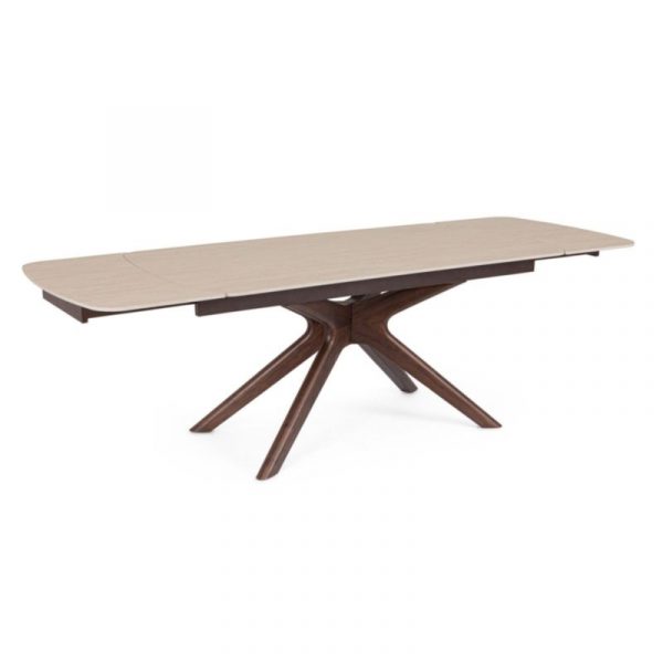 MESA EXT. MARITTA 170/250X90 NOGAL/TRAV