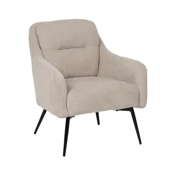SILLÓN BEIGE TEJIDO-METAL 67,50 X 73 X 80 CM - Imagen 2