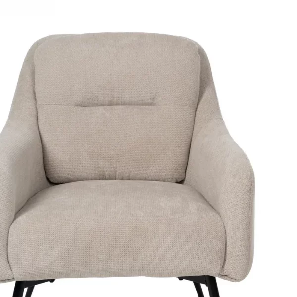 SILLÓN BEIGE TEJIDO-METAL 67,50 X 73 X 80 CM - Imagen 5