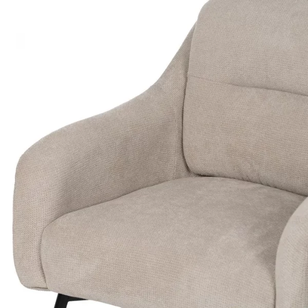 SILLÓN BEIGE TEJIDO-METAL 67,50 X 73 X 80 CM - Imagen 6