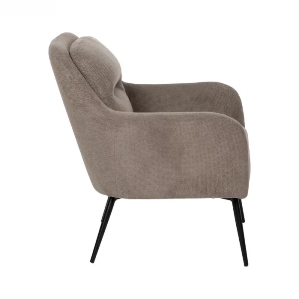 SILLÓN TAUPE TEJIDO-METAL 67,50 X 73 X 80 CM - Imagen 3