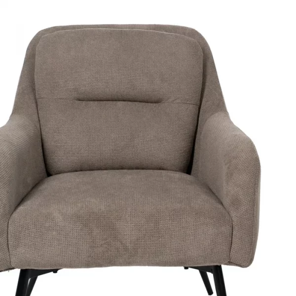 SILLÓN TAUPE TEJIDO-METAL 67,50 X 73 X 80 CM - Imagen 5