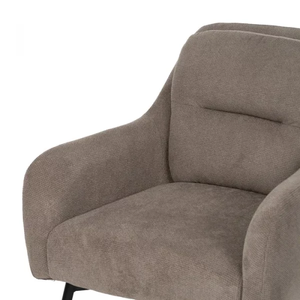 SILLÓN TAUPE TEJIDO-METAL 67,50 X 73 X 80 CM - Imagen 6