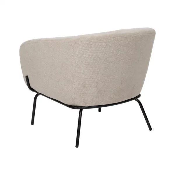 SILLÓN BEIGE TEJIDO-METAL 75 X 74,50 X 70 CM - Imagen 4
