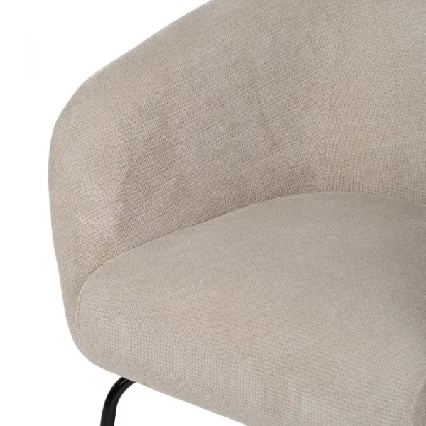 SILLÓN BEIGE TEJIDO-METAL 75 X 74,50 X 70 CM - Imagen 6