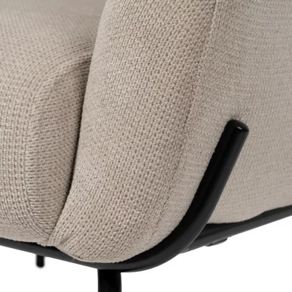 SILLÓN BEIGE TEJIDO-METAL 75 X 74,50 X 70 CM - Imagen 8