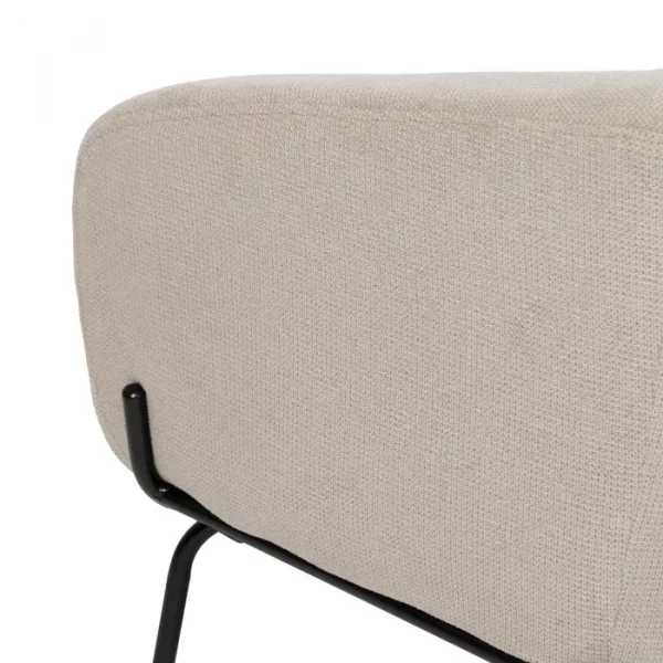 SILLÓN BEIGE TEJIDO-METAL 75 X 74,50 X 70 CM - Imagen 10