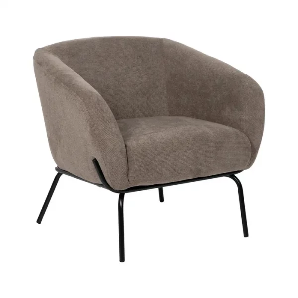SILLÓN TAUPE TEJIDO-METAL 75 X 74,50 X 70 CM - Imagen 2