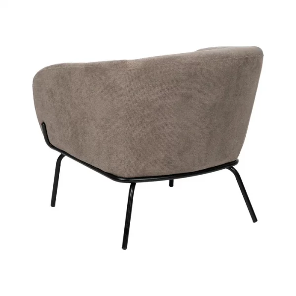SILLÓN TAUPE TEJIDO-METAL 75 X 74,50 X 70 CM - Imagen 4