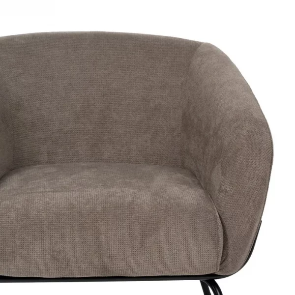 SILLÓN TAUPE TEJIDO-METAL 75 X 74,50 X 70 CM - Imagen 5