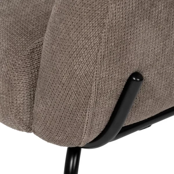 SILLÓN TAUPE TEJIDO-METAL 75 X 74,50 X 70 CM - Imagen 9