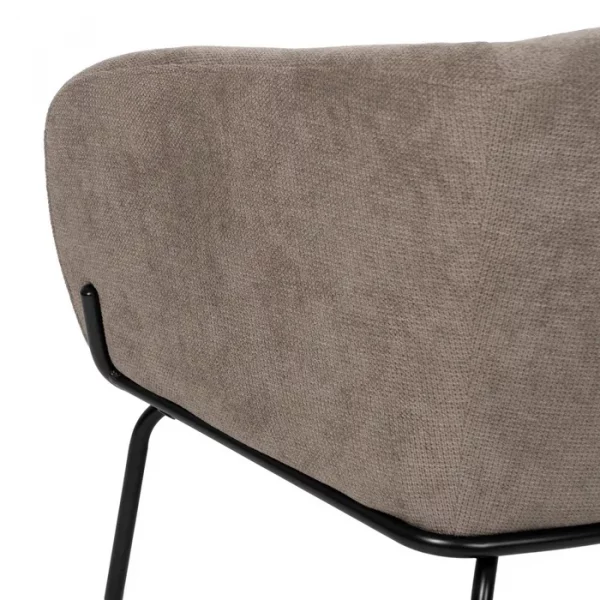 SILLÓN TAUPE TEJIDO-METAL 75 X 74,50 X 70 CM - Imagen 10