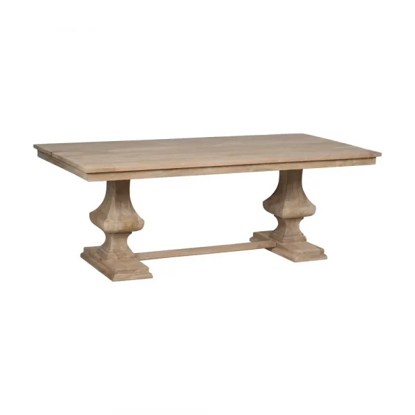 MESA COMEDOR BLANCO ROZADO 210 X 100 X 76 CM - Imagen 2