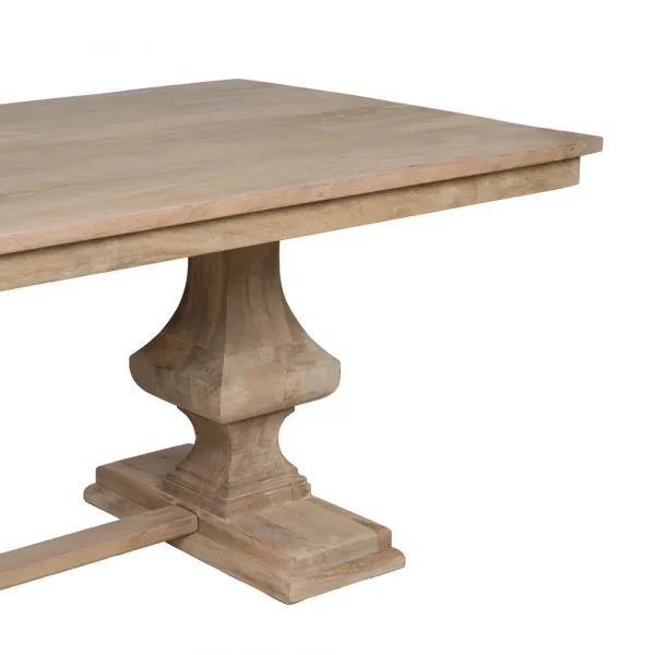 MESA COMEDOR BLANCO ROZADO 210 X 100 X 76 CM - Imagen 6