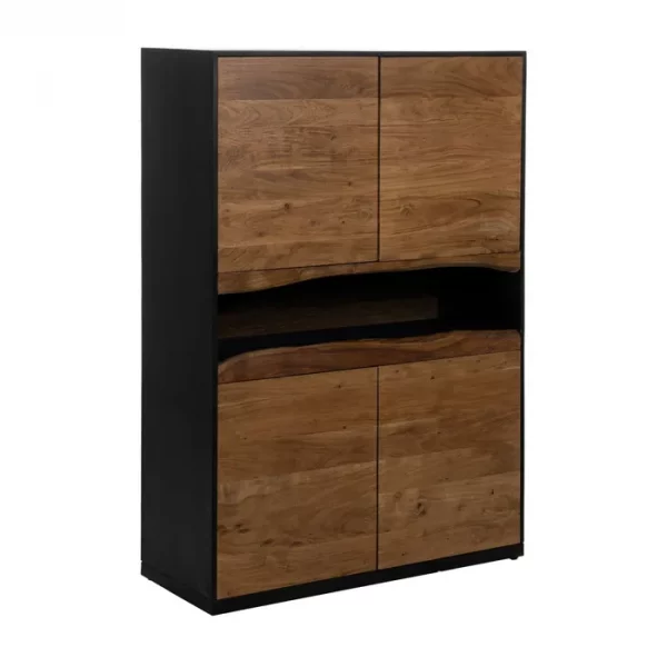 ARMARIO LED MADERA-METAL SALÓN 100 X 40 X 147 CM - Imagen 2