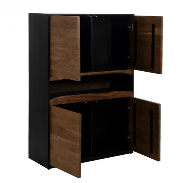 ARMARIO LED MADERA-METAL SALÓN 100 X 40 X 147 CM - Imagen 3