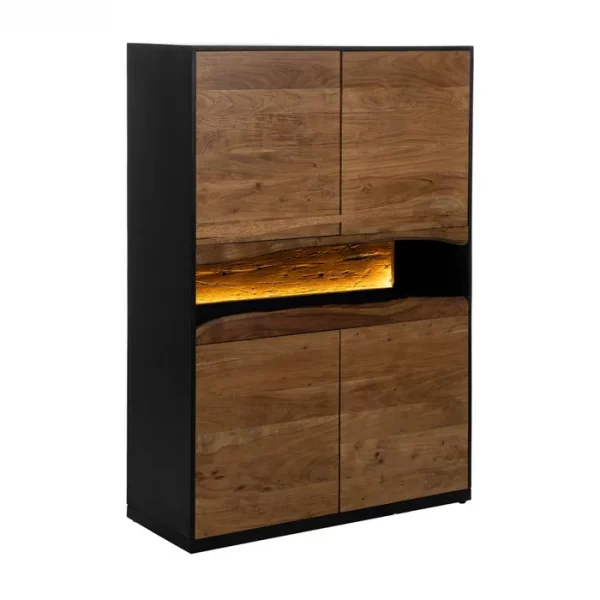 ARMARIO LED MADERA-METAL SALÓN 100 X 40 X 147 CM - Imagen 4