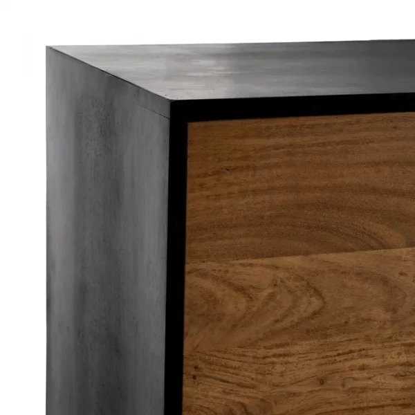 ARMARIO LED MADERA-METAL SALÓN 100 X 40 X 147 CM - Imagen 5
