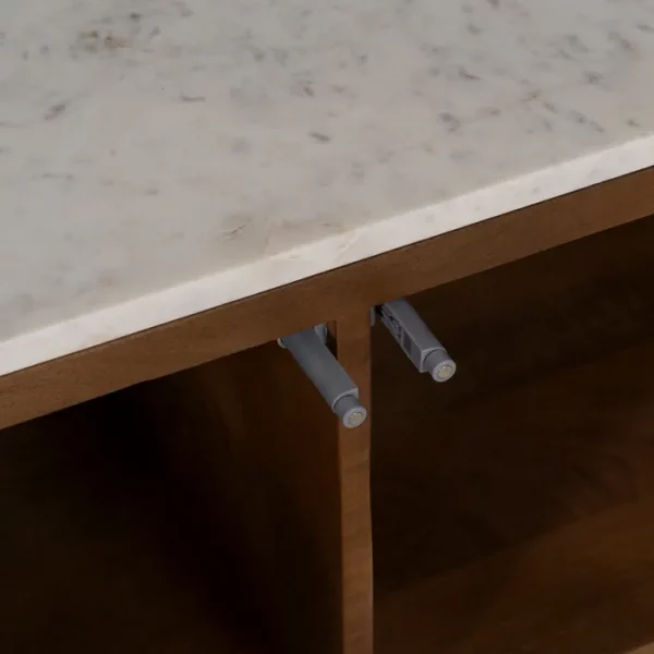 MUEBLE TV BLANCO-NATURAL MÁRMOL/MADERA 200 X 35 X 46 CM - Imagen 6
