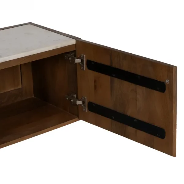 MUEBLE TV BLANCO-NATURAL MÁRMOL/MADERA 200 X 35 X 46 CM - Imagen 7