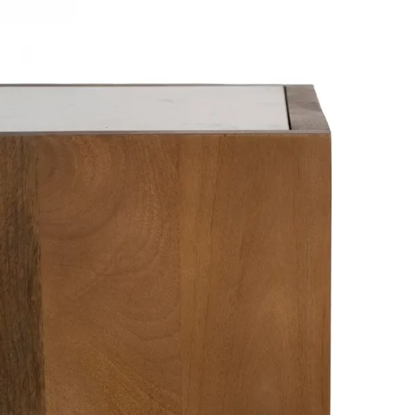 MUEBLE TV BLANCO-NATURAL MÁRMOL/MADERA 200 X 35 X 46 CM - Imagen 8