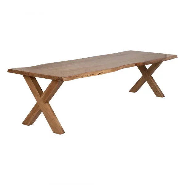 MESA COMEDOR NATURAL MADERA DE ACACIA 300 X 100 X 76 CM - Imagen 2