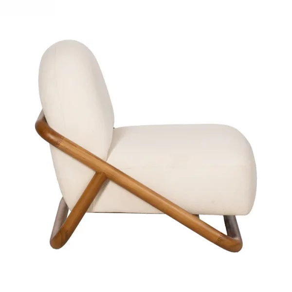SILLÓN NATURAL TEJIDO-MADERA SALÓN 75 X 85 X 79 CM - Imagen 3