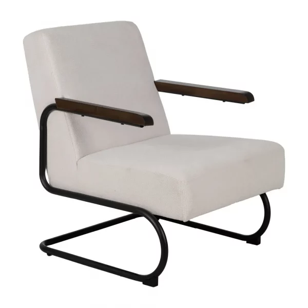 SILLÓN BEIGE METAL-TEJIDO 61 X 70 X 85 CM - Imagen 3