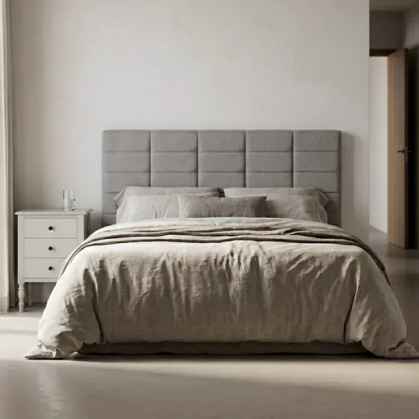 CABECERO GRIS TEJIDO DORMITORIO 190 X 8 X 100 CM