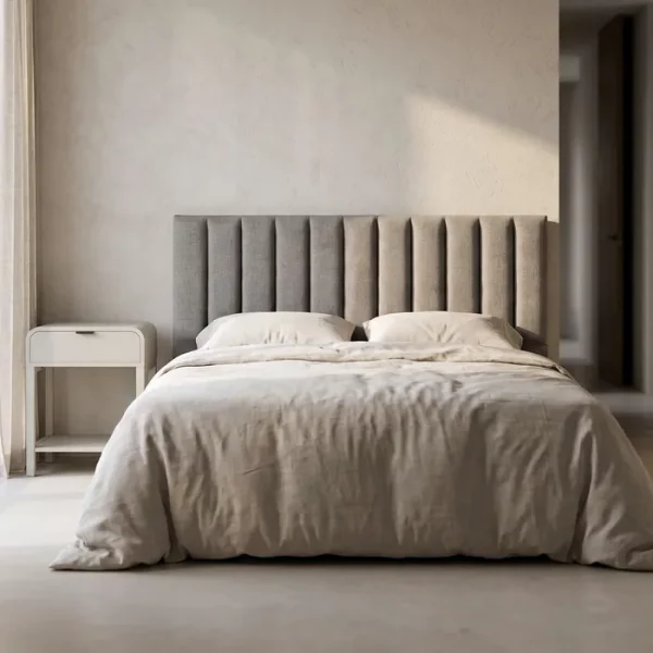 CABECERO GRIS TEJIDO DORMITORIO 190 X 8 X 100 CM