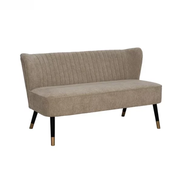 SOFÁ BEIGE TEJIDO-MADERA SALÓN 134 X 70 X 74 CM - Imagen 3