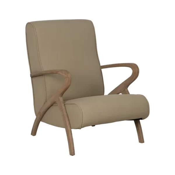 SILLÓN NATURAL-BEIGE TEJIDO-MADERA 57 X 55 X 85 CM - Imagen 3