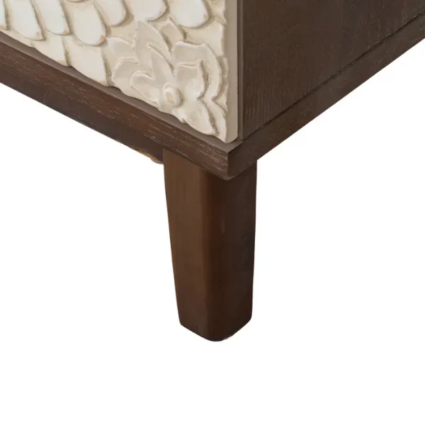 MESITA TALLADA BLANCO-MARRÓN DM-MADERA 64 X 36 X 71 CM - Imagen 10