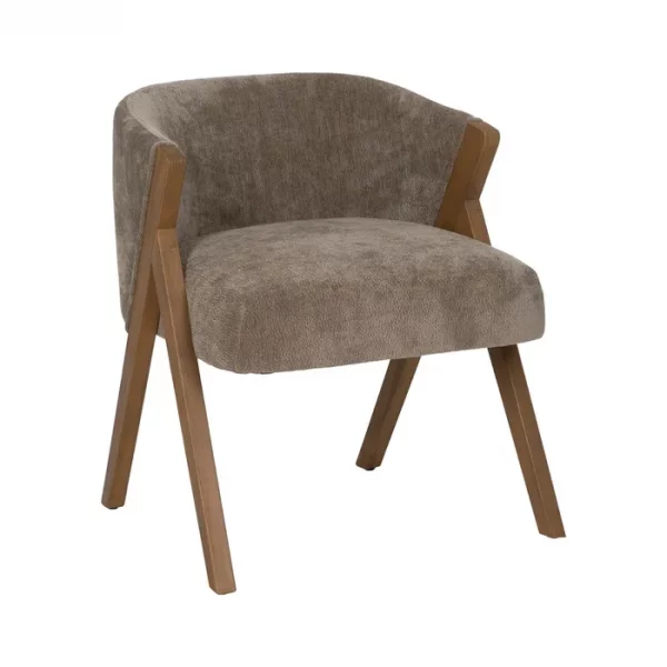 SILLA TAUPE MADERA DE ABEDUL SALÓN 58 X 59,50 X 68,50 CM - Imagen 2
