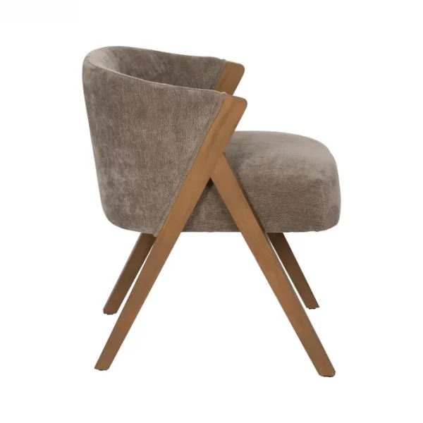 SILLA TAUPE MADERA DE ABEDUL SALÓN 58 X 59,50 X 68,50 CM - Imagen 3