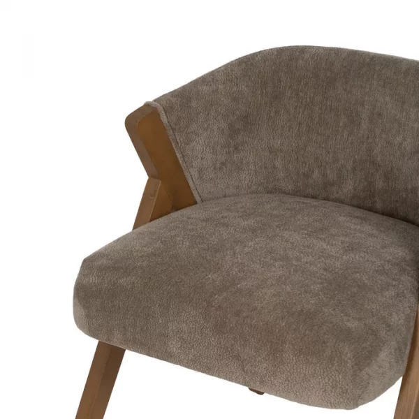 SILLA TAUPE MADERA DE ABEDUL SALÓN 58 X 59,50 X 68,50 CM - Imagen 6
