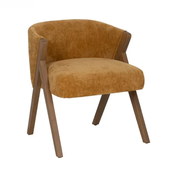 SILLA AMARILLO MADERA DE ABEDUL SALÓN 58 X 59,50 X 68,50 CM - Imagen 2