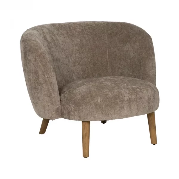 SILLÓN TAUPE MADERA DE ABEDUL SALÓN 85 X 79 X 66 CM - Imagen 2