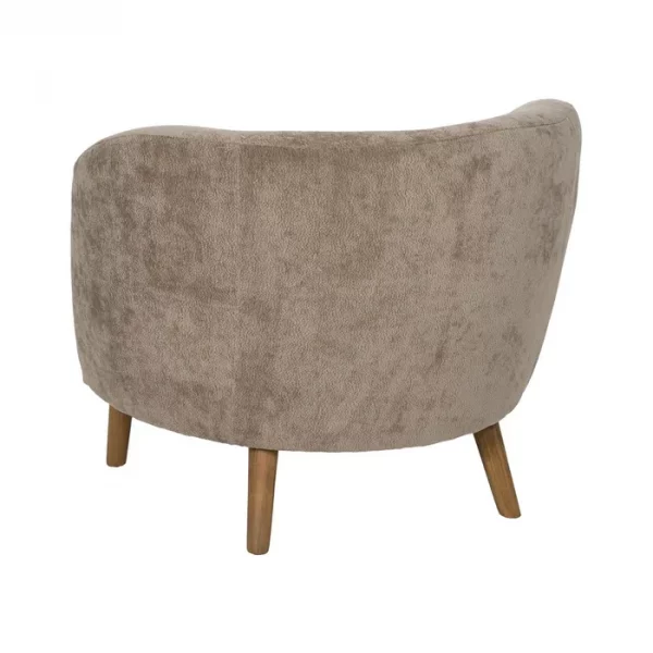 SILLÓN TAUPE MADERA DE ABEDUL SALÓN 85 X 79 X 66 CM - Imagen 4