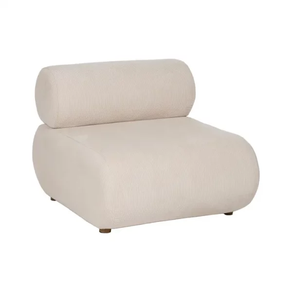 SILLÓN BLANCO ROTO MADERA DE ABEDUL 63 X 90 X 75 CM - Imagen 3