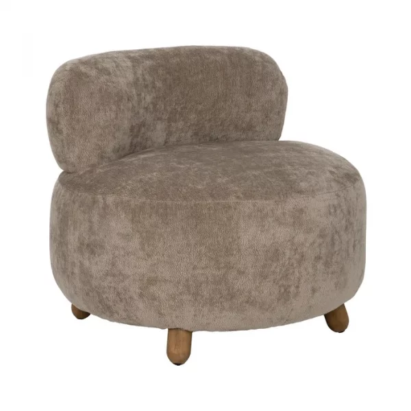 SILLÓN TAUPE MADERA DE ABEDUL SALÓN 78 X 82 X 71 CM - Imagen 2