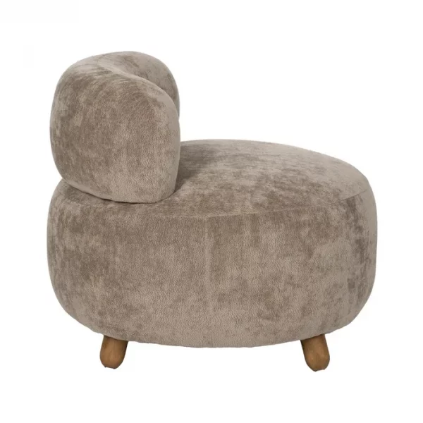 SILLÓN TAUPE MADERA DE ABEDUL SALÓN 78 X 82 X 71 CM - Imagen 3