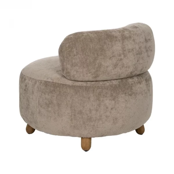SILLÓN TAUPE MADERA DE ABEDUL SALÓN 78 X 82 X 71 CM - Imagen 4