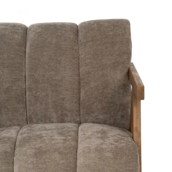 SILLÓN TAUPE MADERA DE ABEDUL SALÓN 76,50 X 87 X 72,50 CM - Imagen 5