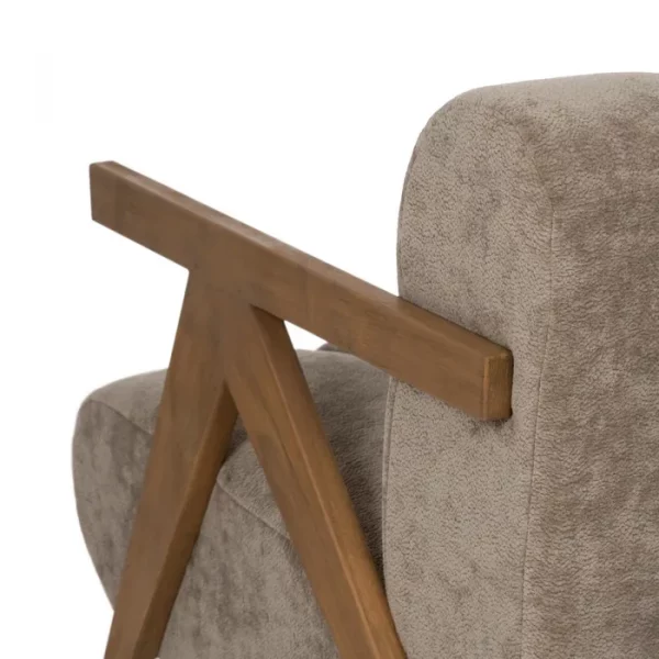 SILLÓN TAUPE MADERA DE ABEDUL SALÓN 76,50 X 87 X 72,50 CM - Imagen 11