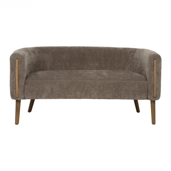 SOFÁ TAUPE MADERA DE ABEDUL SALÓN 142 X 73 X 68 CM - Imagen 3